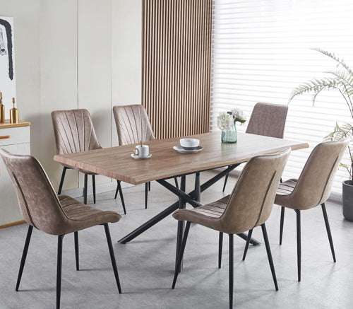 Bronx 1.8 dining table and 6 Tilly chairs