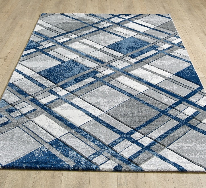 Accra Rug - Grey Navy - Large -