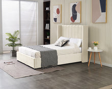 Load image into Gallery viewer, 4’6 Kildare fabric bed in cream