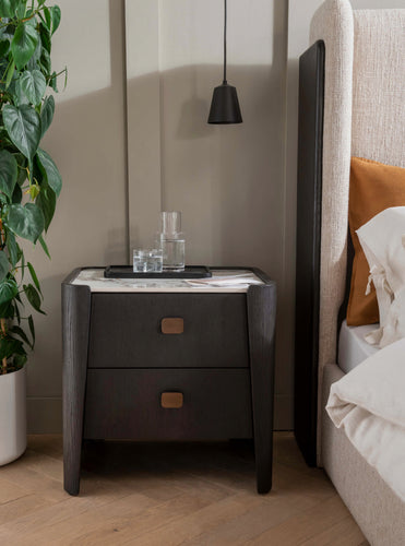 Rhodes 2 drawer bedside locker