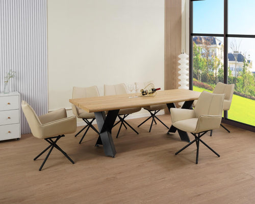 Diane wooden table and 6 chairs