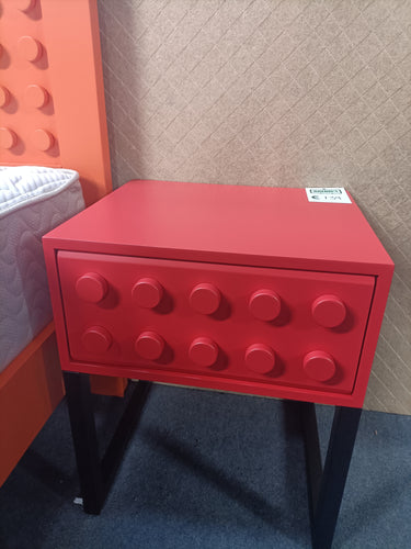 Kids Lego Bedside Table - Red