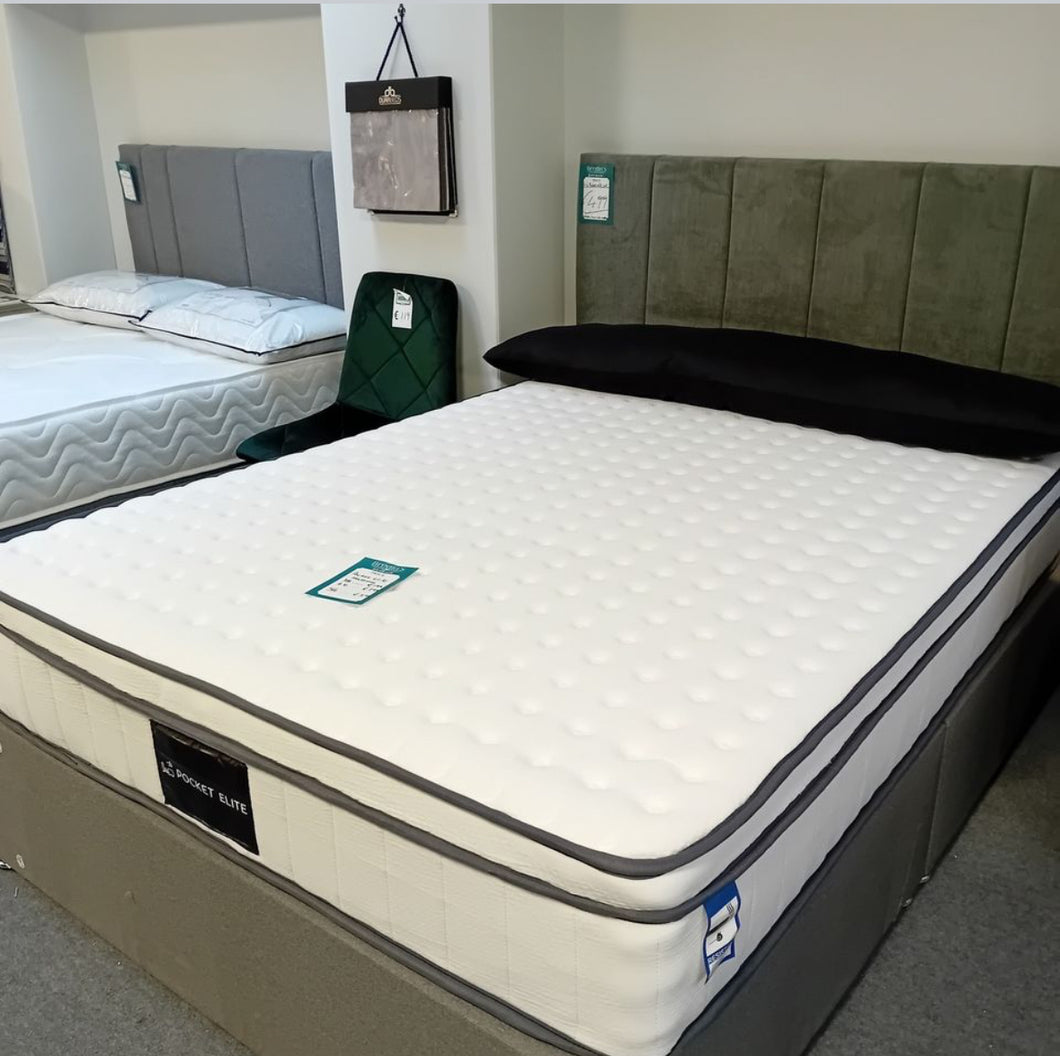 Fernando elite divan and mattress set in grey