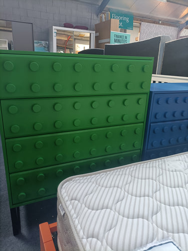Kids Lego Tall Chest of Drawers - Green