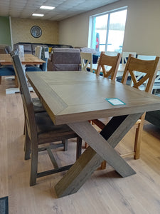 X Leg Oak Table