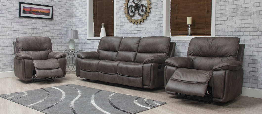 Oxford wipeable fabric recliner suite