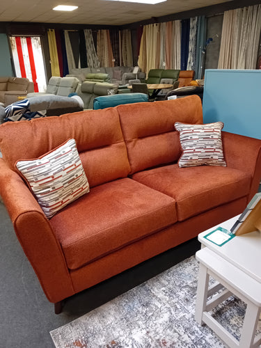 Fabric Sofa in Rust 3:1:1