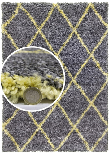 Fantasy trellis yellow rug