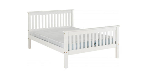 Monaco white high end bedframe