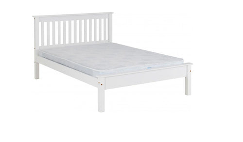 Monaco white low end bedframe