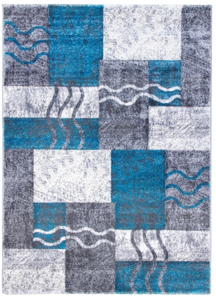 Primo Rug in grey/teal
