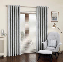 Load image into Gallery viewer, Saturn chrome eyelet curtains