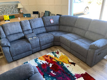 Load image into Gallery viewer, Lilly recliner corner group in blue/grey