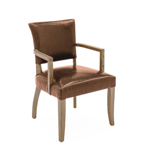 Duke leather carver chair