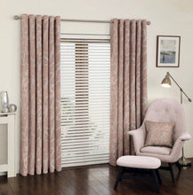 Load image into Gallery viewer, The Manhatten rose gold eyelet curtains