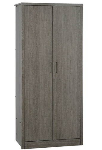 Lisbon 2 Door robe in black grain oak