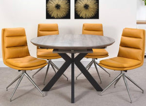 Manhattan round extending table and 4 chairs