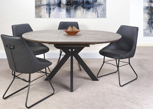 Manhattan round extending table and 4 chairs