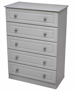 Grey ash 5 drawer chest