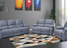 Load image into Gallery viewer, Lilly recliner suite in blue/grey