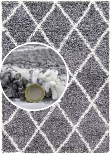 Fantasy Trellis Dark grey Rug