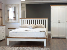 Load image into Gallery viewer, Manhattan cream and oak bedframe