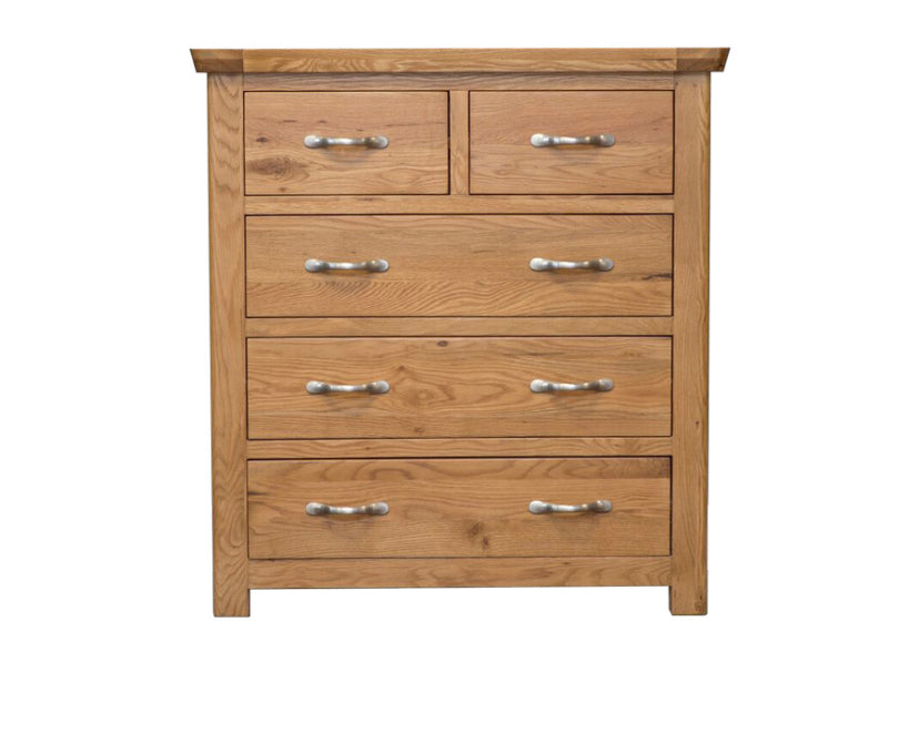 Manhattan oak 5 drawer chest