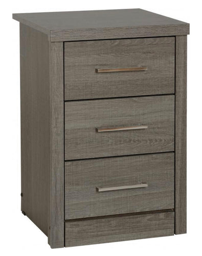 Lisbon 3 Drawer locker  in black grain oak